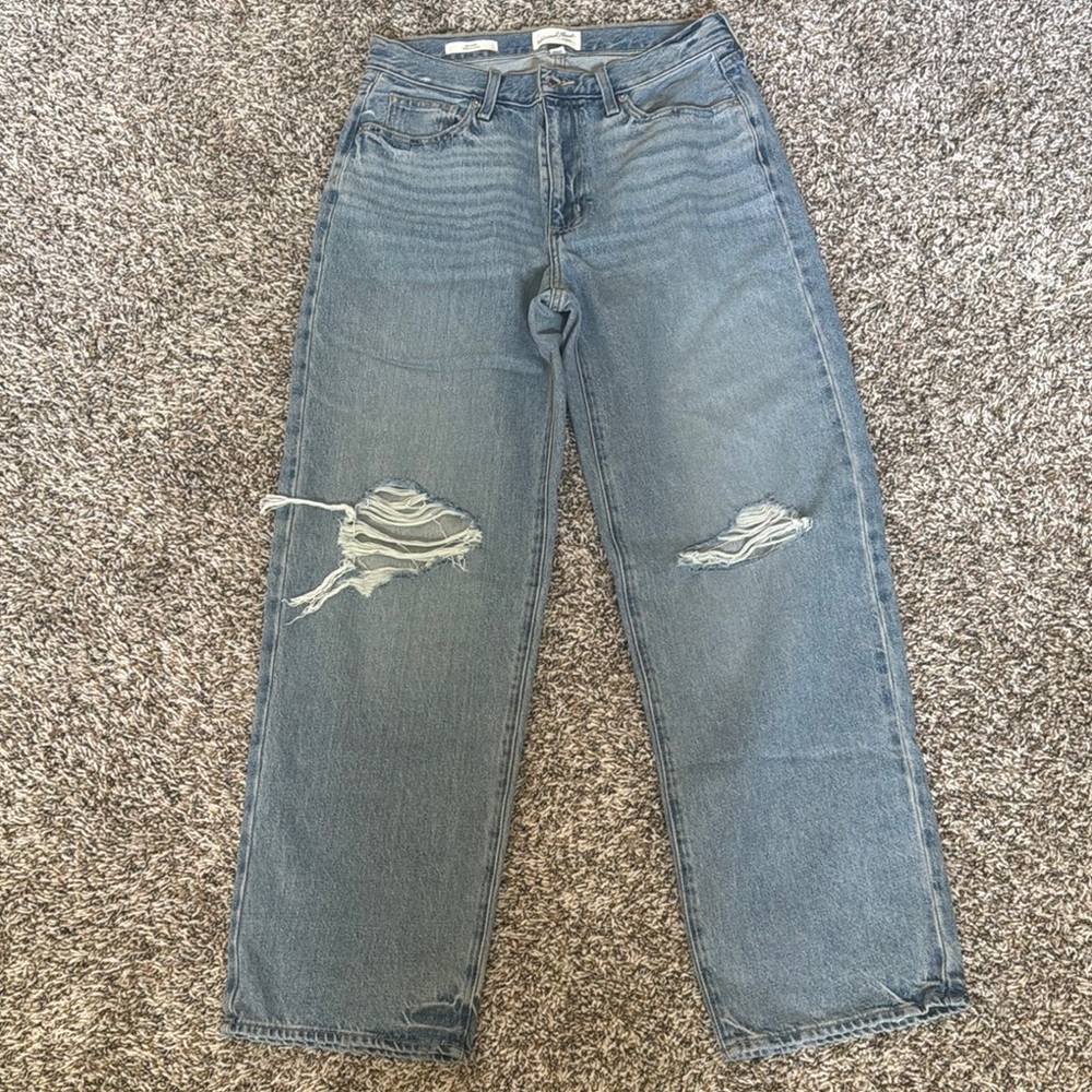 Women's Blue Distressed Jeans
